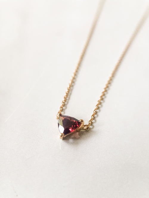 Garnet Trillion Necklace