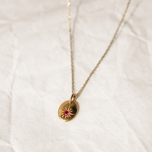 January Birthstone Necklace - Garnet