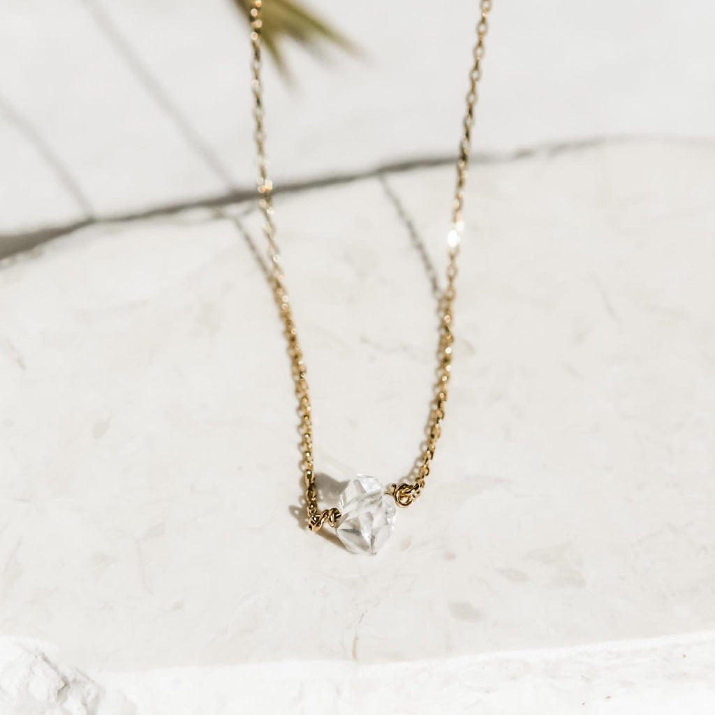 Herkimer Diamond Necklace – Midnight Sun